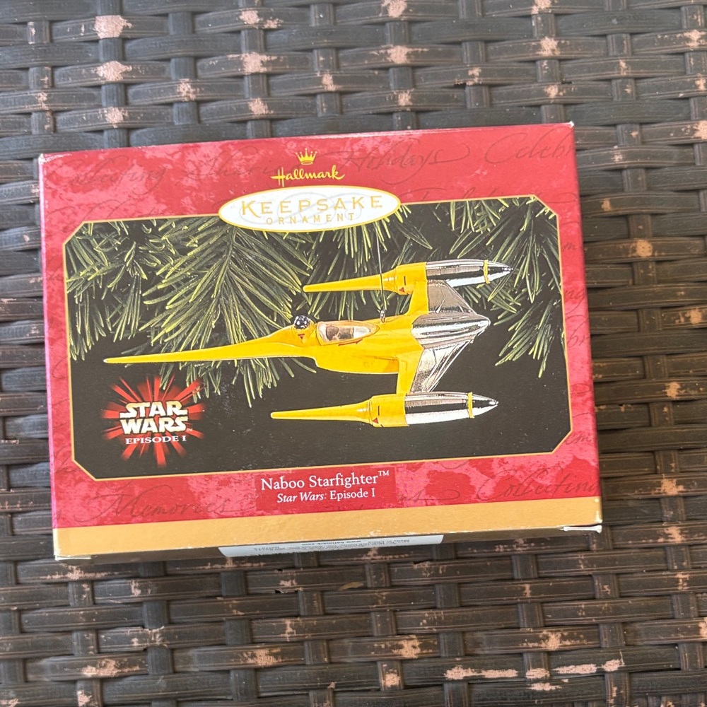 Hallmark Keepsake Yellow and Silver Starfighter Ornament